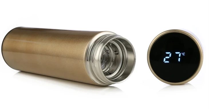 CHOOYOU Smart Water Bottle Stainless Steel Water Bottle LED