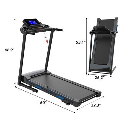 CHOOYOU 1.0HP elektrische loopband met LCD-display en cilindervormig ontwerp